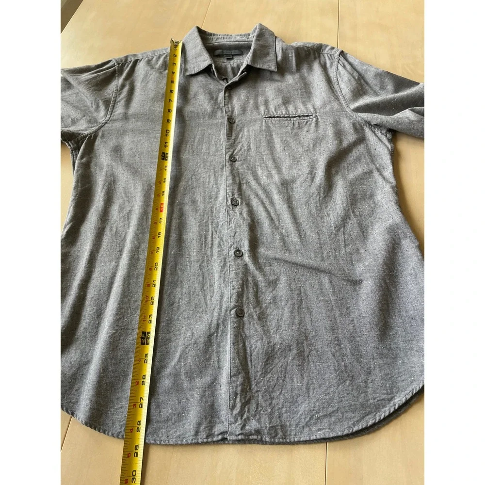 John Varvatos Textured Casual Collared Button Down Date Night Shirt - Sz Large - Picture 9 of 9